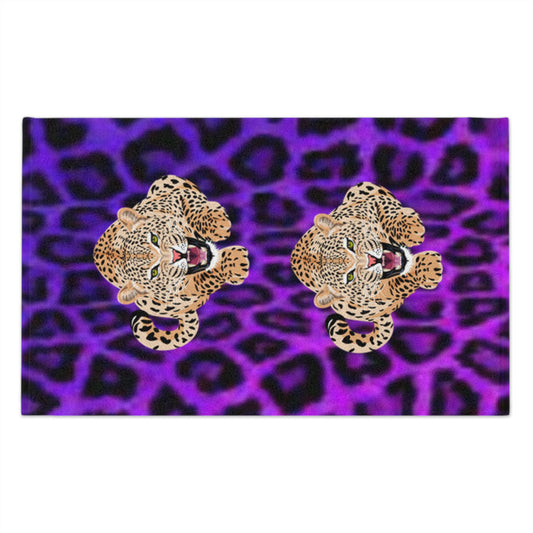 Fierce Leopard Print Rally Towel for Sports and Events