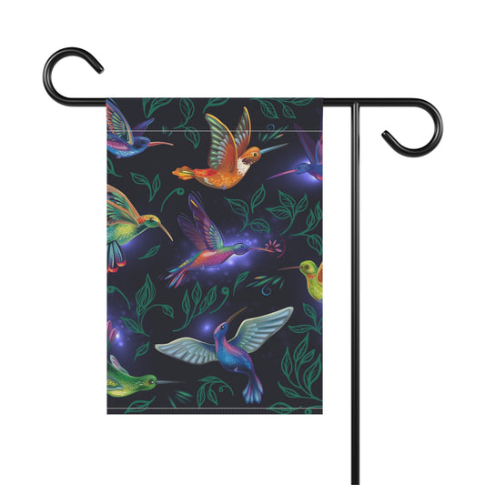 Bandera de jardín y casa de 30 x 45 cm (colibríes)