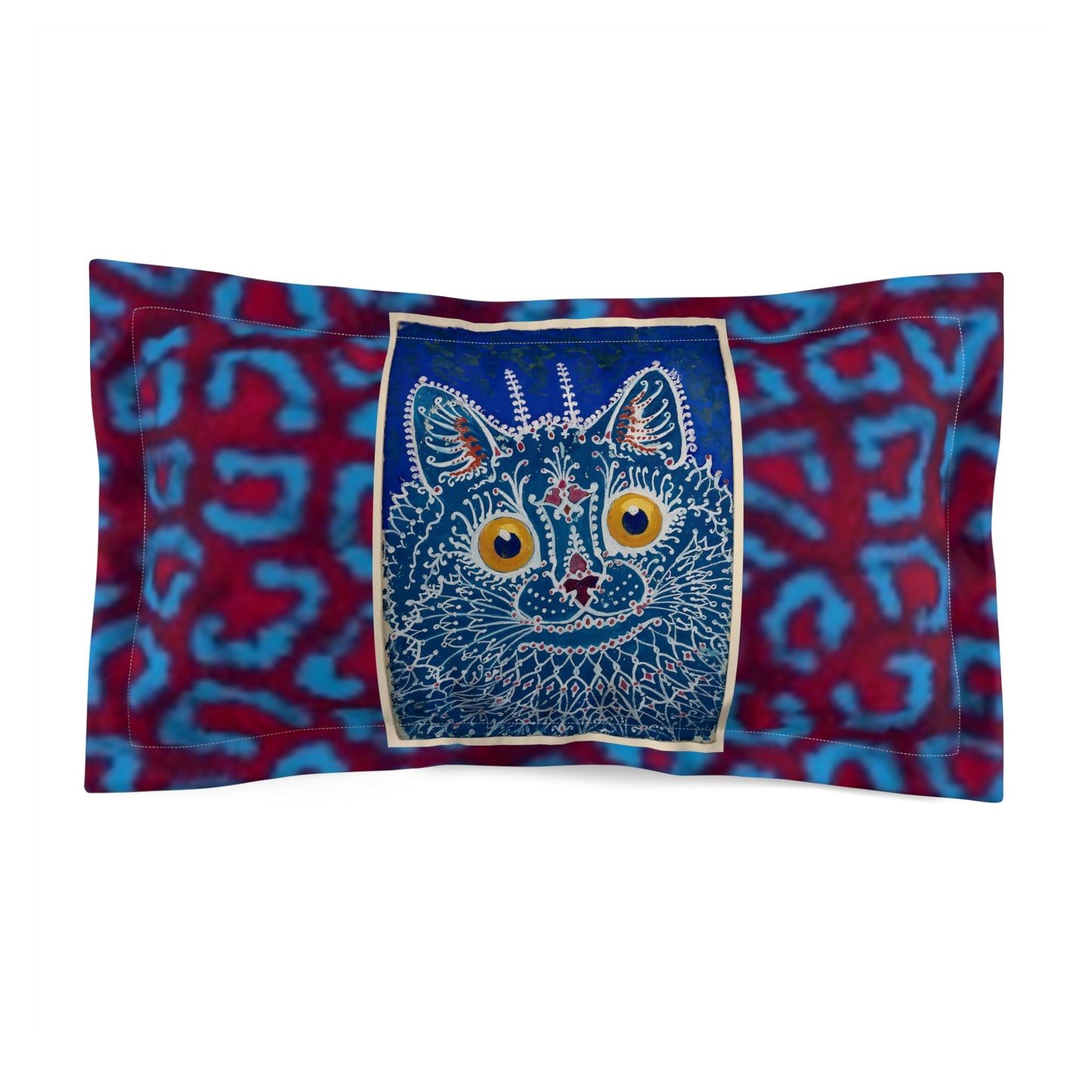 Colorful Cat Design Microfiber Pillow Sham - Fun & Whimsical Bedroom Decor