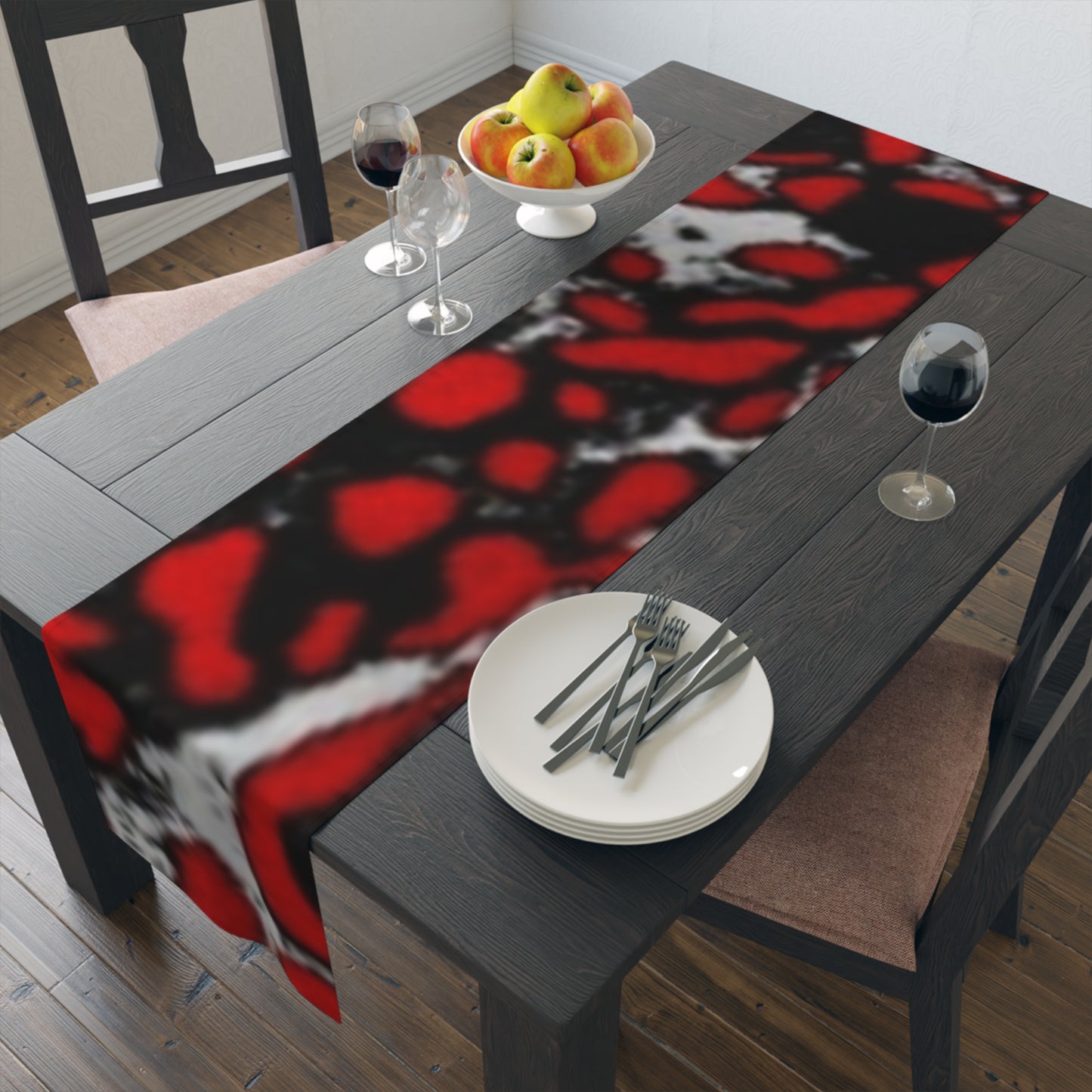 Abstract Coral Table Runner - Modern Home Decor for Stylish Dining
