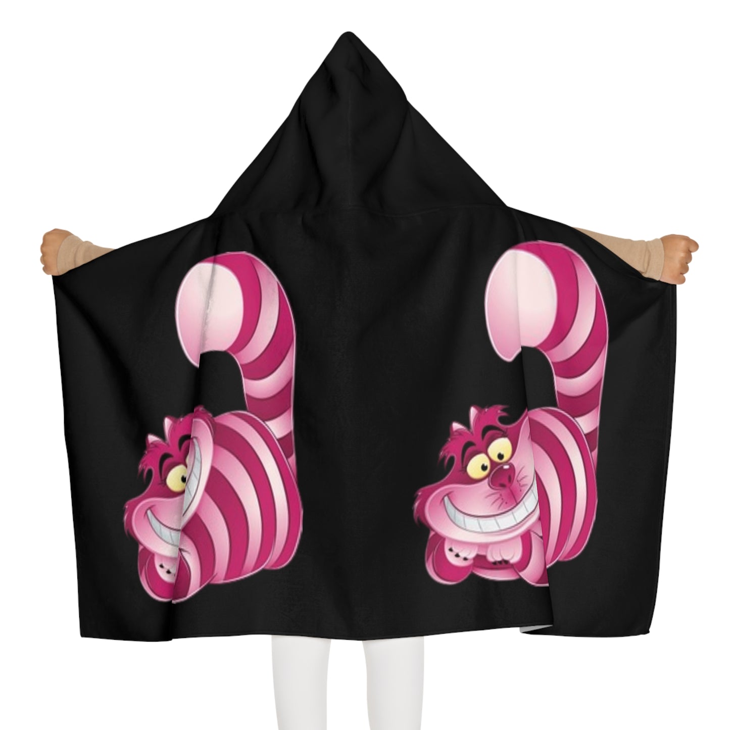 Youth Hooded Towel - Cheshire Cat Design | Perfect for Beach, Pool, Bath, Kids' Gifts, Playtime, and Costumes