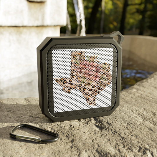 Texas Wildflower Bluetooth Speaker - Portable Outdoor Audio with Leopard Print Design
