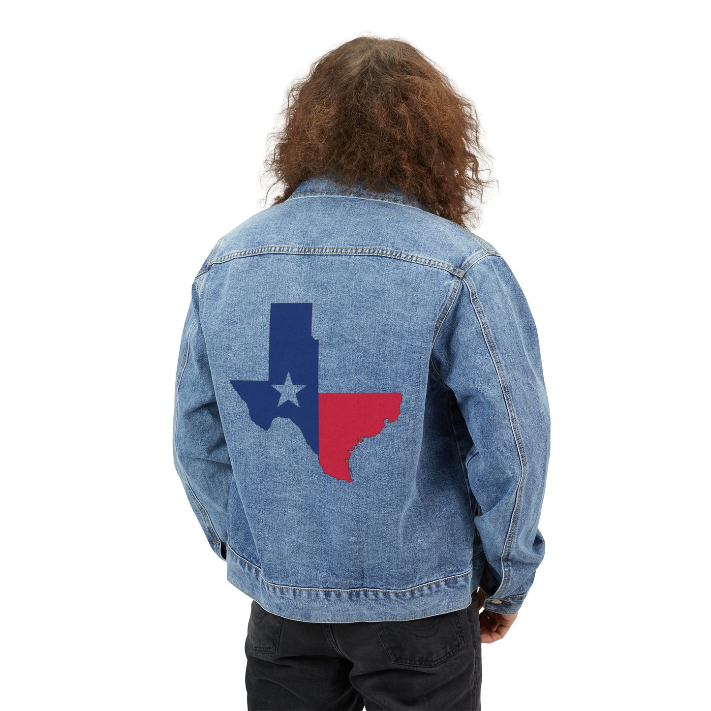 Veste en jean Texas pour homme – Tenue décontractée et élégante avec motif Texas State