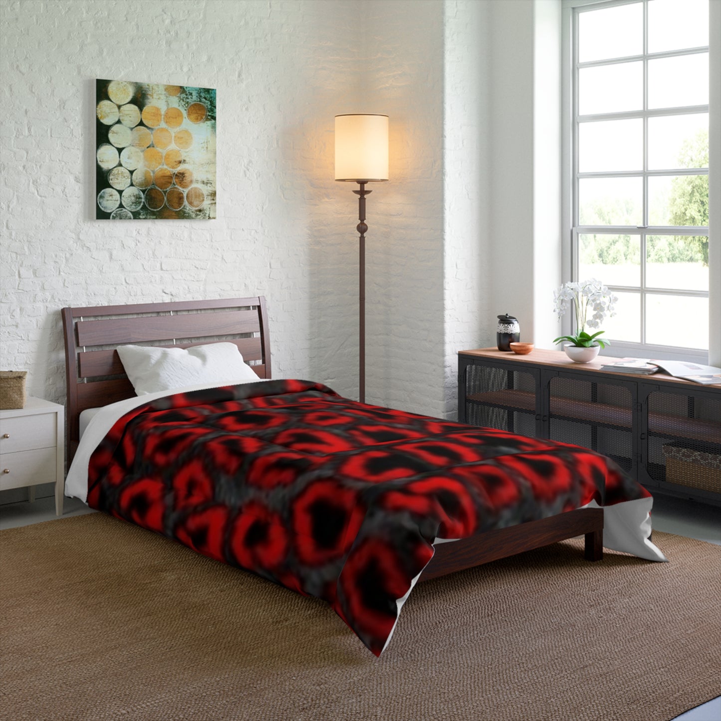 Bold Red Leopard Print Comforter for Cozy Luxury Bedrooms