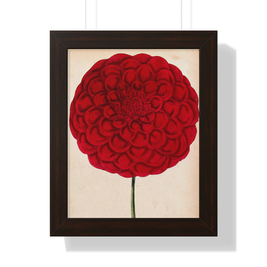 Framed Vertical Poster 11"x14" Red Flower