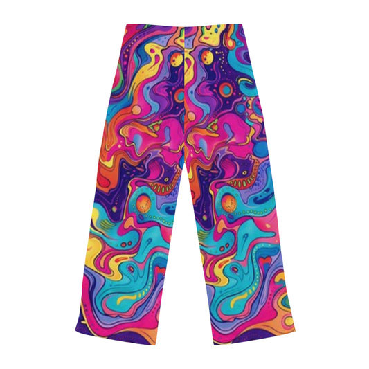 Colorful Women's Pajama Pants - Vibrant Tie-Dye Lounge Wear