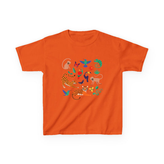 T-shirt enfant Jungle Adventure - T-shirt en coton à imprimé animal amusant