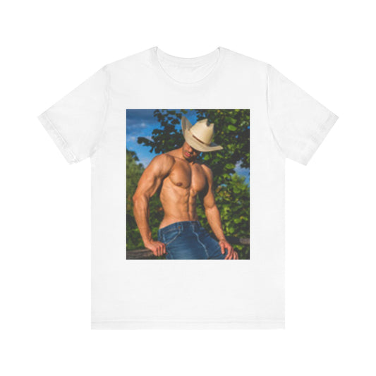 T-shirt femme beau cow-boy musclé LOVE LOVE LOVE!