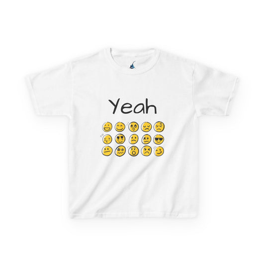 Kids Emoji Happy Sun Black Cat T-shirt