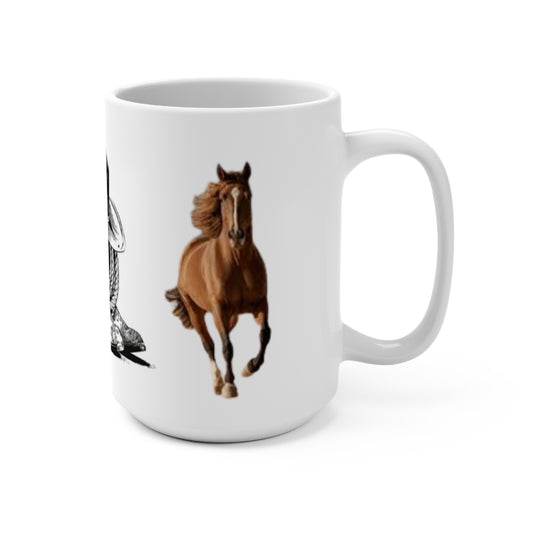 15oz Cowboy Spirit Mug - Western Theme for Animal Lovers