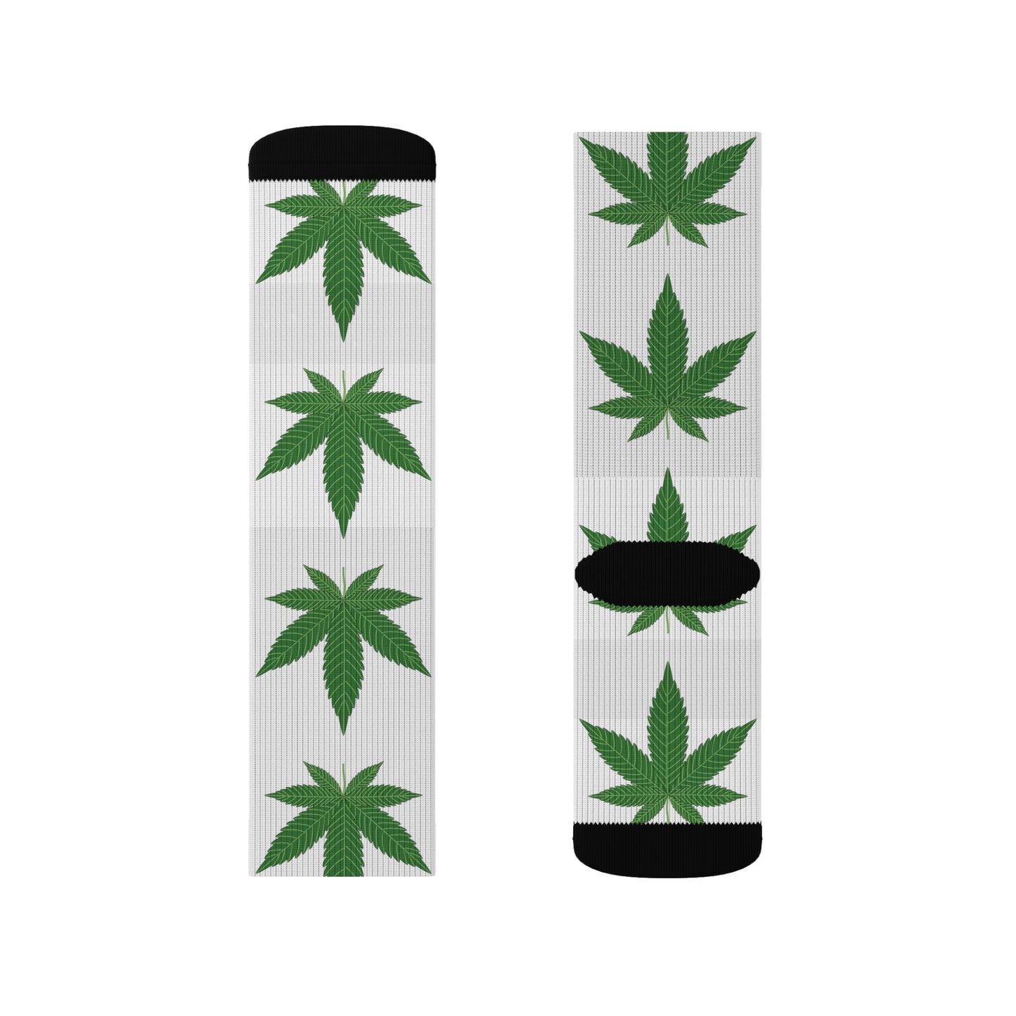 Chaussettes tendance à motif feuille de cannabis | Chaussures confortables à sublimation pour le quotidien