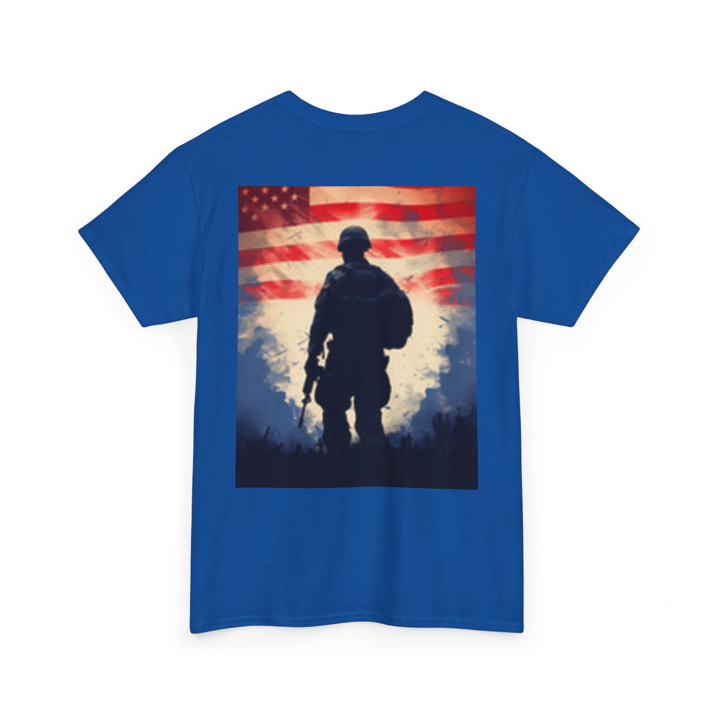 T-shirt USA Flag Military Man with Gun