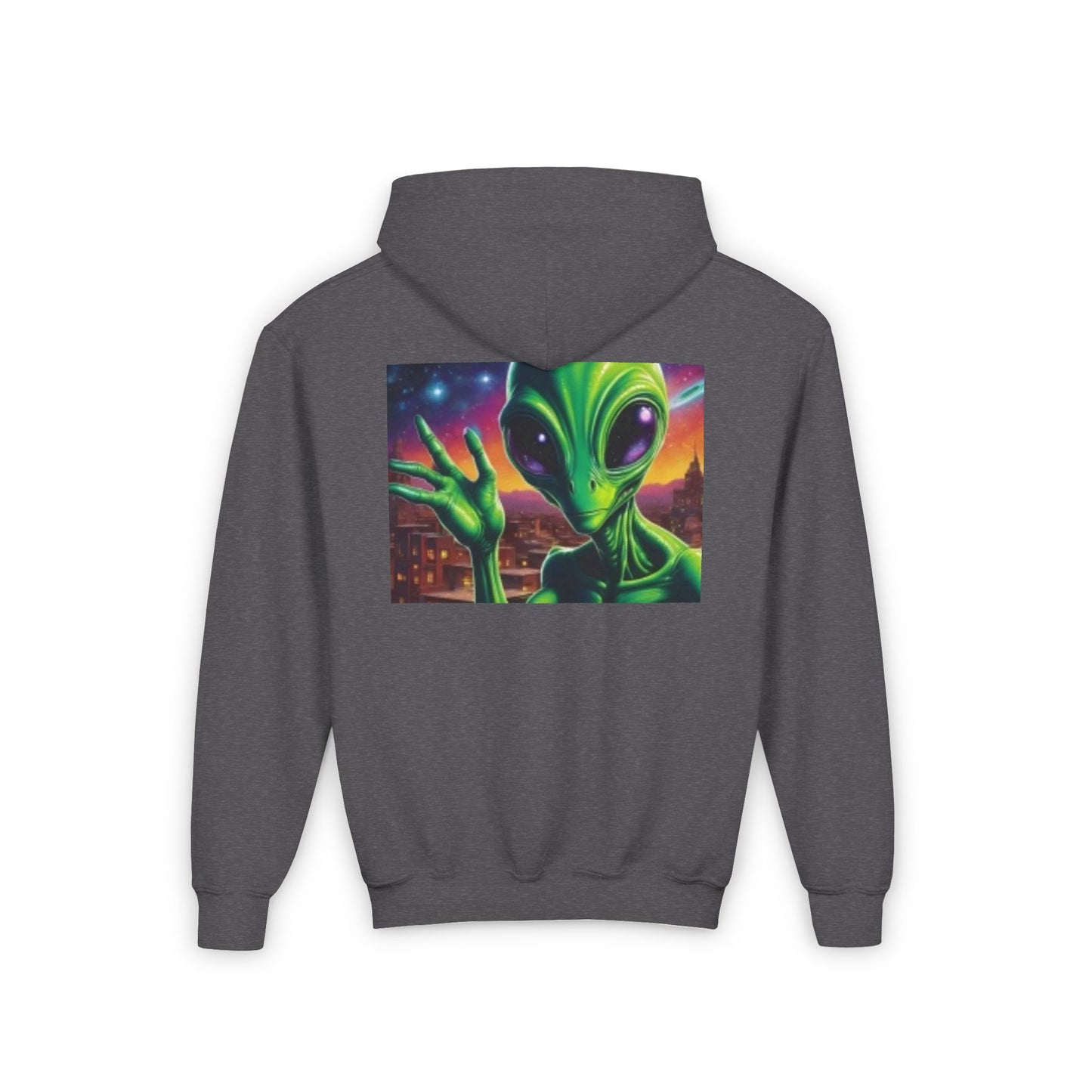 Sudadera con capucha juvenil Alien verde