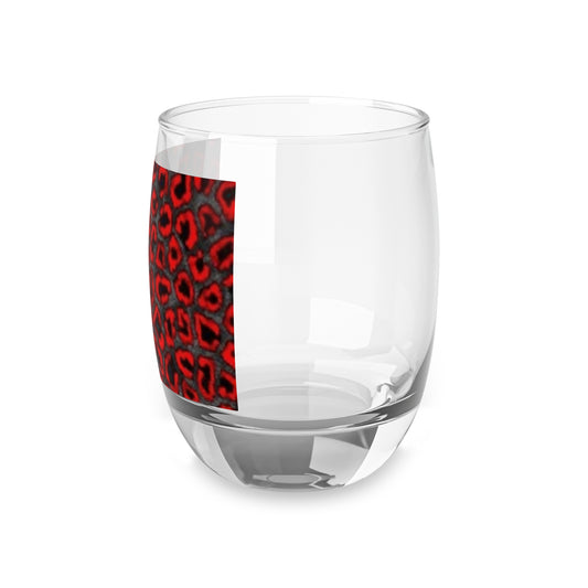 Vaso de whisky con estampado de leopardo rojo salvaje: el regalo perfecto para los amantes del whisky y los entusiastas del estampado animal.