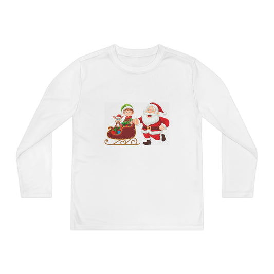 Camiseta juvenil de manga larga Papá Noel Elfo Conejo