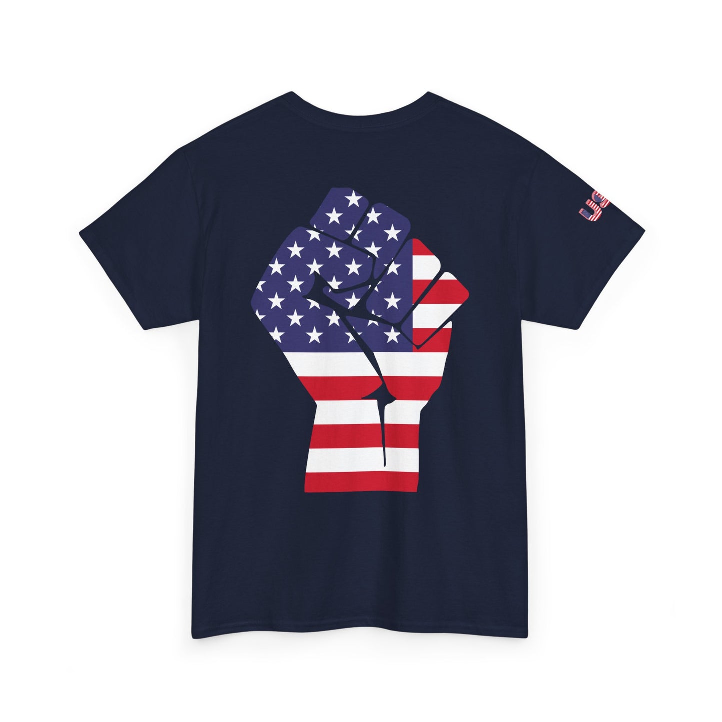 Delaware Pride Unisex Heavy Cotton T-shirt - American Flag Fist Design