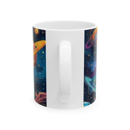 Cosmic Dreams Ceramic Mug - 11oz & 15oz - Space-Themed Coffee Cup for Astronomers & Science Lovers