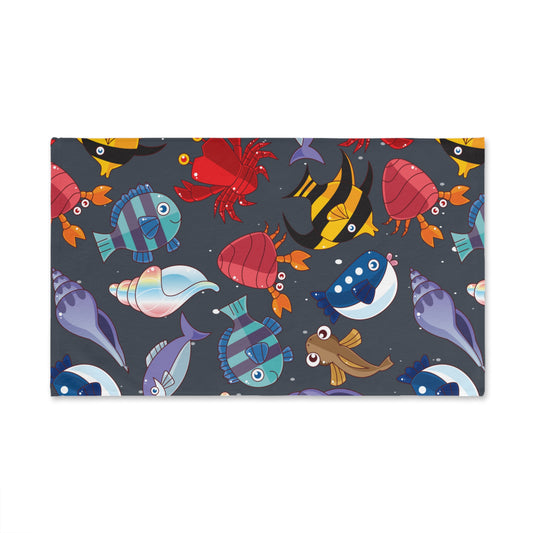 Hand Towel 16"x28" Ocean Animals