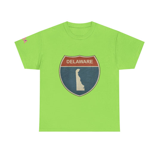 Delaware Pride Unisex Heavy Cotton T-shirt - American Flag Fist Design