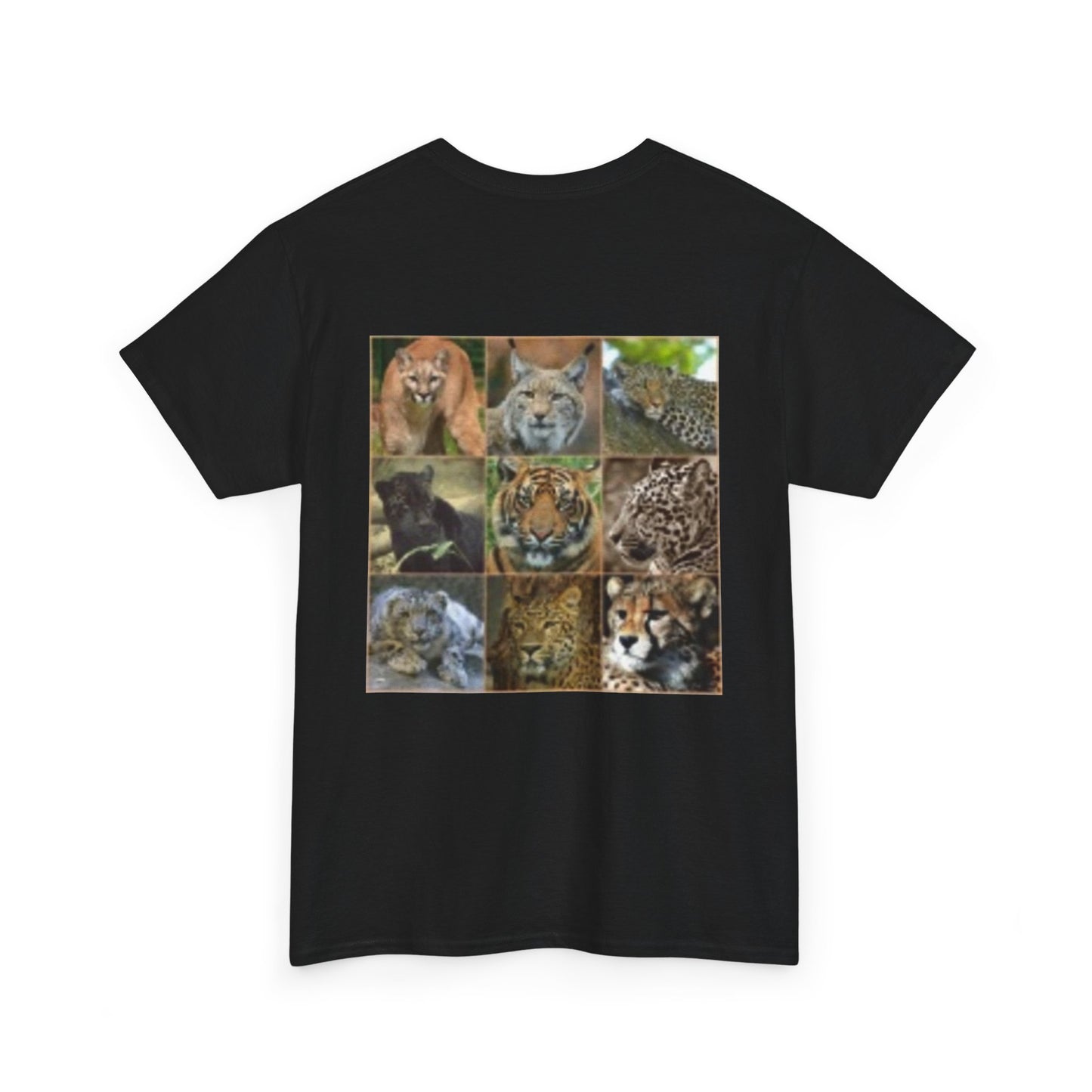 Camiseta unisex de algodón grueso para amantes de la vida silvestre - Diseño de leopardo feroz