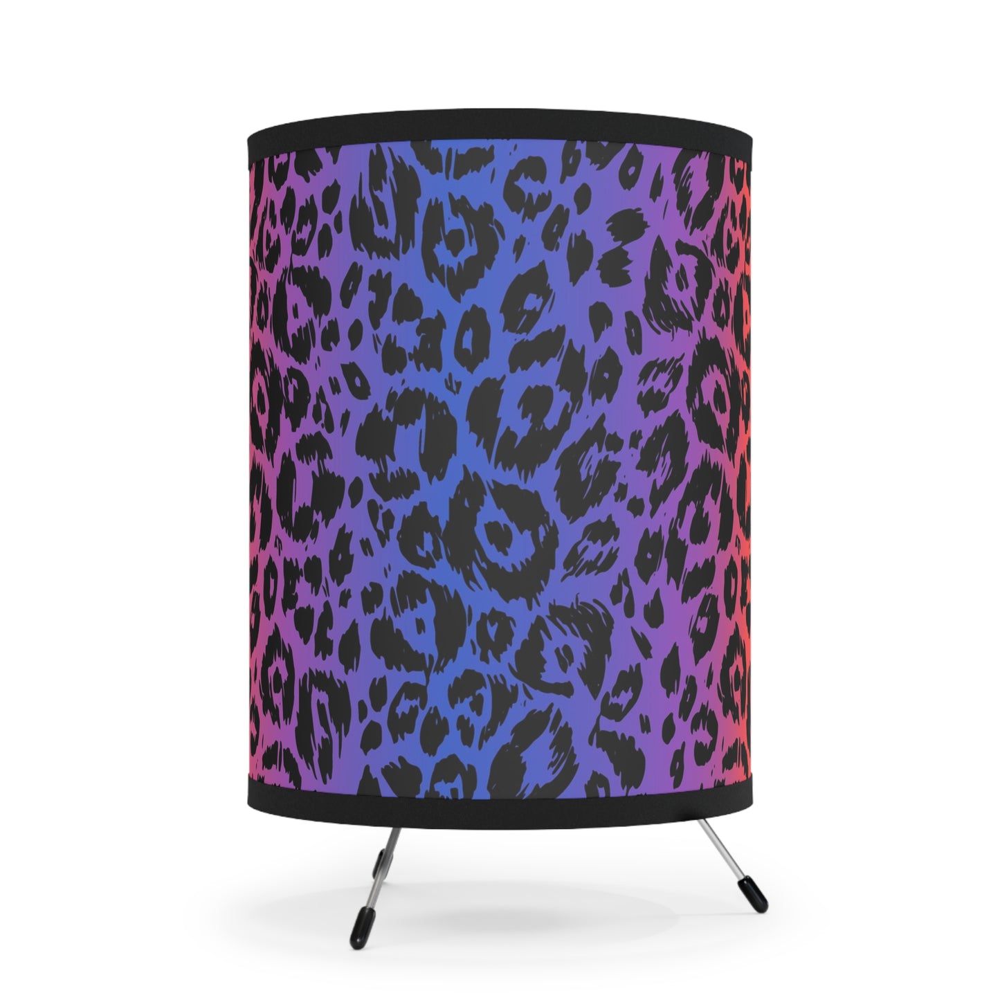 Vibrant Leopard Print Tripod Lamp - High-Res Shade - Perfect for Home Decor