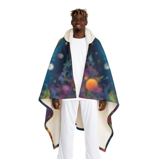 Cosmic Dream Hooded Blanket - Cozy, Warm Fleece, Perfect for Movie Nights, Camping, Pajama Parties, Gifts