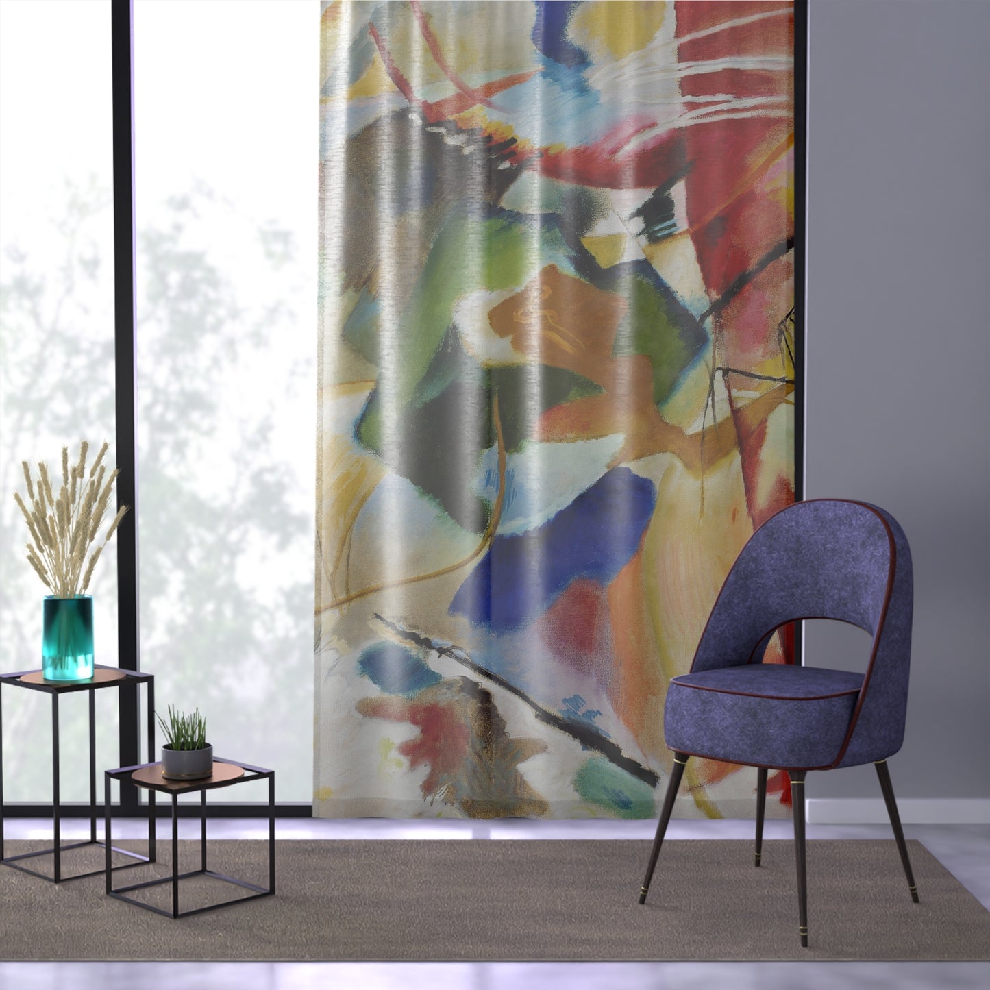 Window Curtain 50"x84" Colorful Design