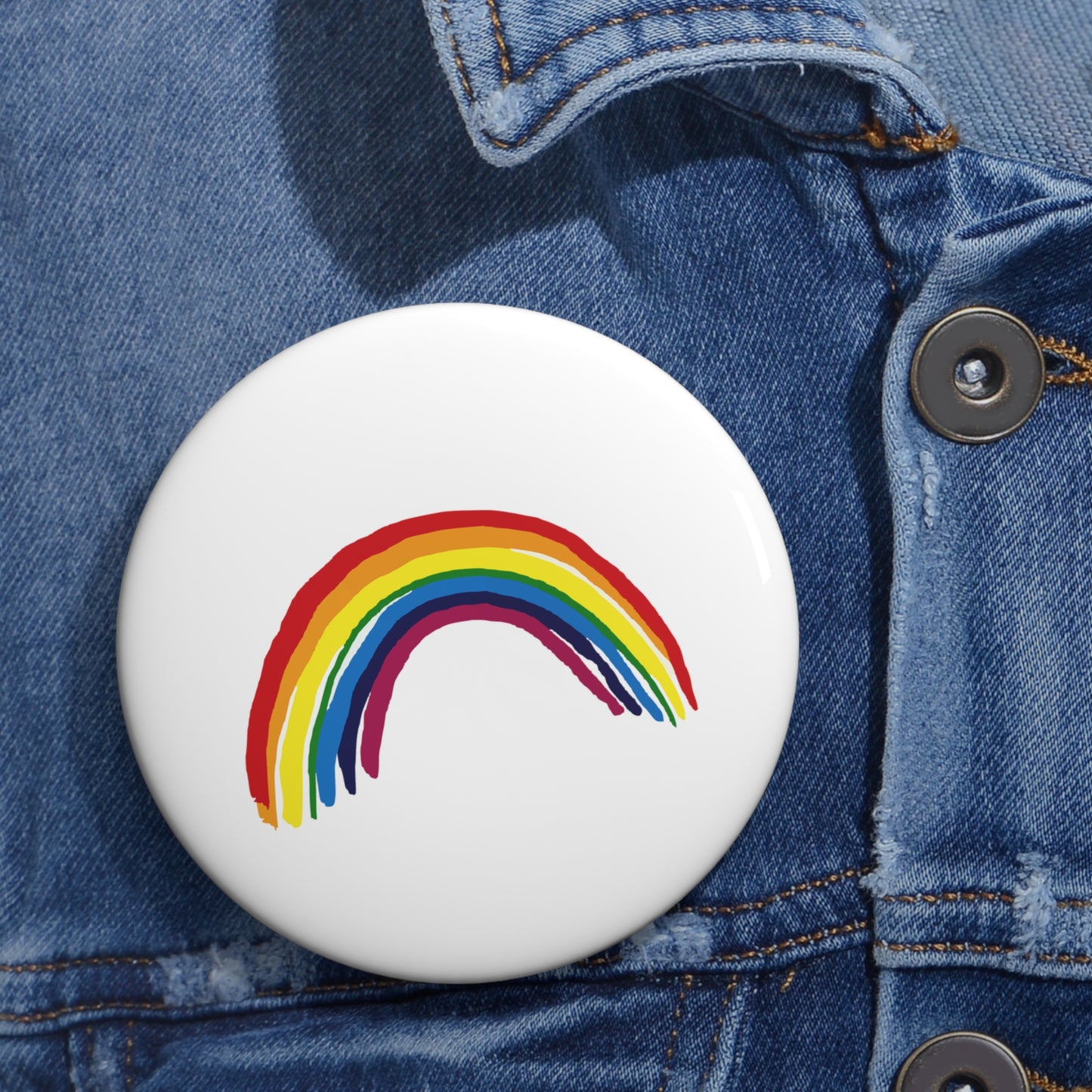Custom Pin Buttons Rainbow