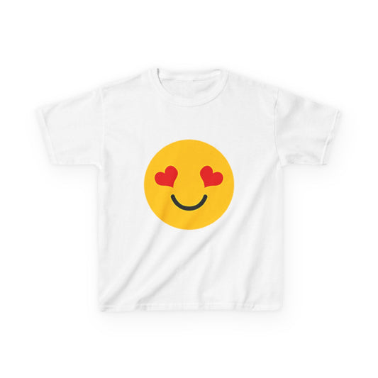 Cute Kids Love Emoji T-shirt, Children's Happy Face Shirt, Perfect for Birthdays, Playdates, Casual Outings, Gift Ideas