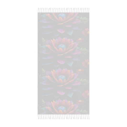 Beach Towel 38"x81" Size Flowers Let's go to Cocoa Beach in Florida