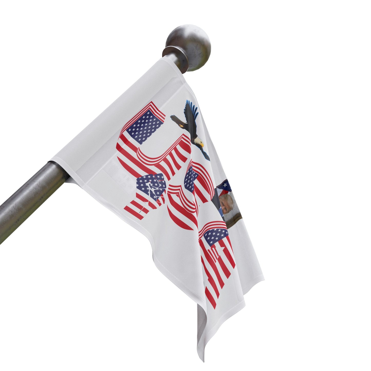 Tasse patriotique avec drapeau américain et motif aigle et Trump