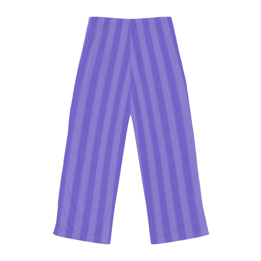 Cozy Women's Pajama Pants, Purple Striped Sleepwear, Lounge Pants for Relaxation, Gift for Her, Comfortable Sleep Trousers