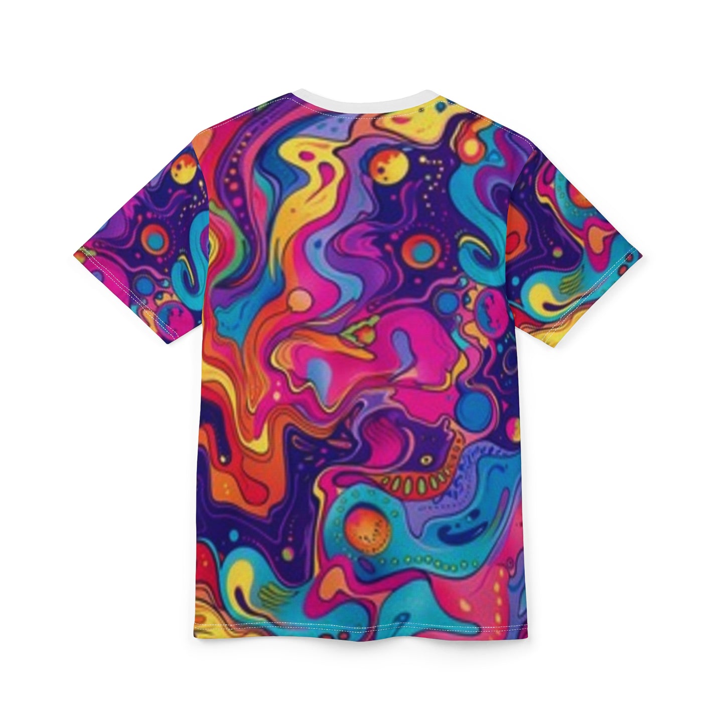 Pijama abstracto vibrante: camisa psicodélica colorida para almas creativas