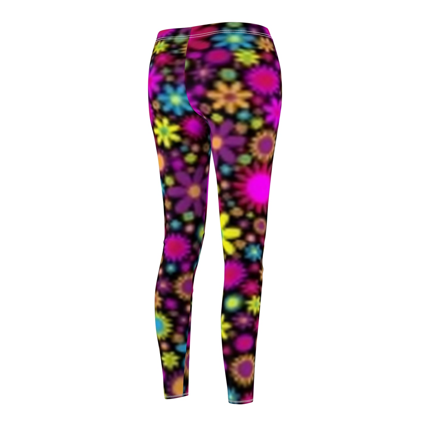 Leggings casuales con estampado floral colorido para mujer: ropa deportiva cómoda y moderna