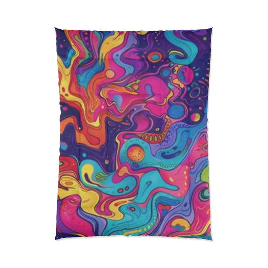 Colorful Psychedelic Comforter - Vibrant Bohemian Bedding for a Cozy Home