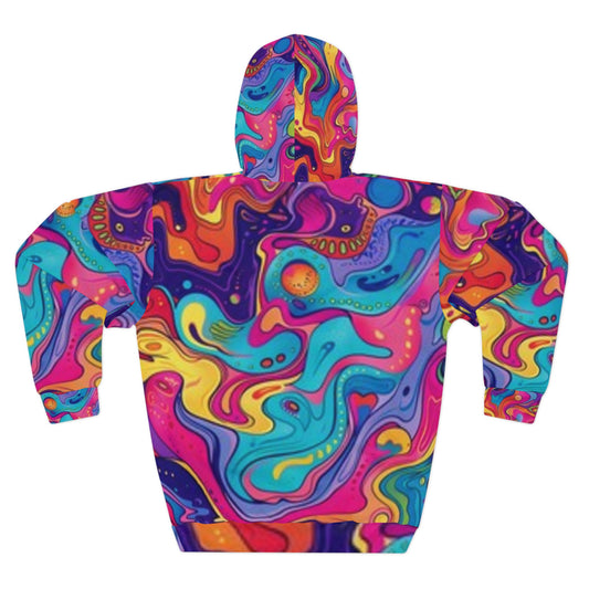 Sweat à capuche unisexe à motif tourbillon psychédélique - Un design coloré et vibrant pour les esprits créatifs