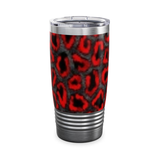 Vaso de 590 ml con estampado de leopardo llamativo: taza de viaje para amantes del café