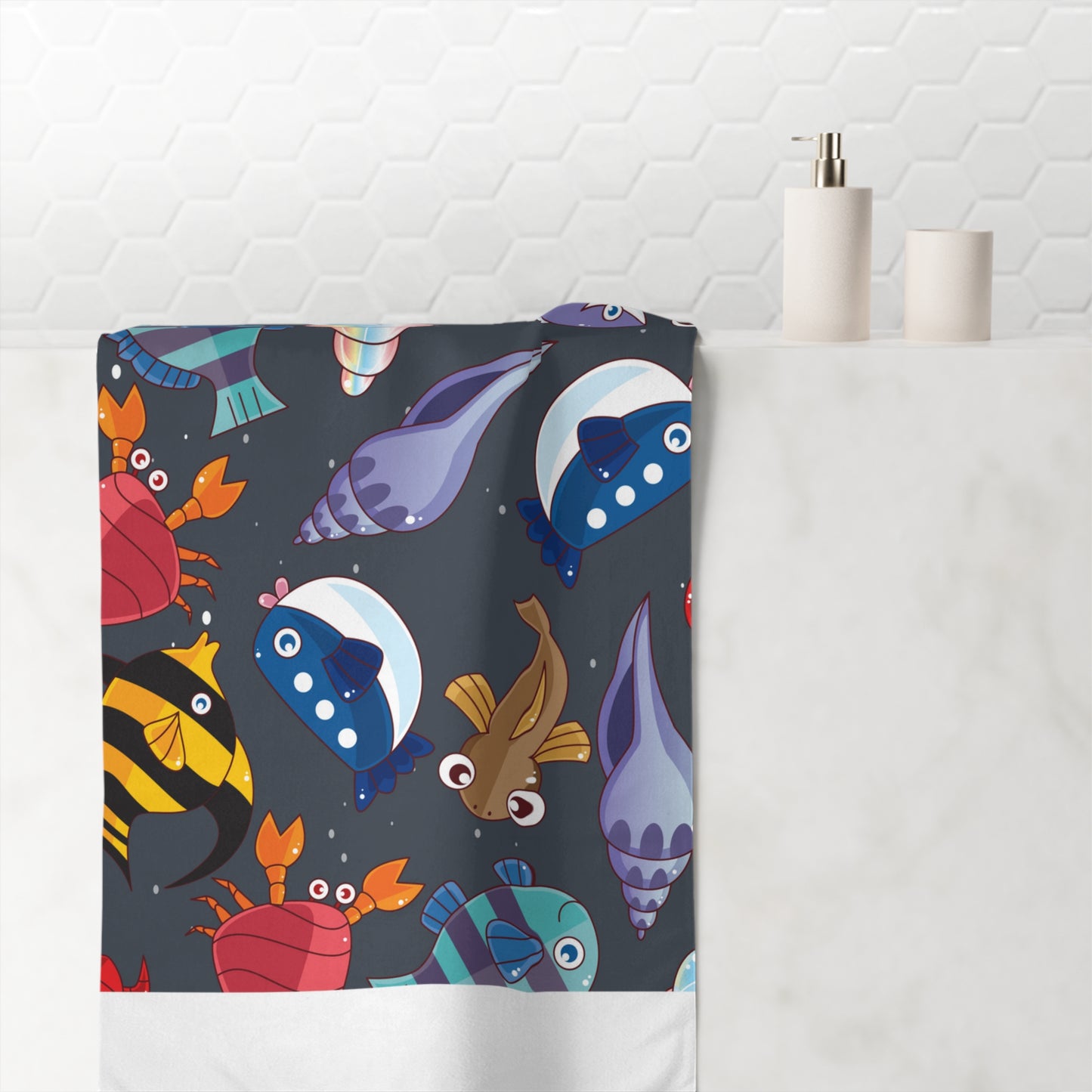 Towel 30" x60" Sea Animals Let's Go to Malibu California Beach