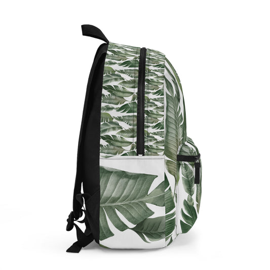 Tropical Leaf Print Backpack - Stylish and Functional for Everyday Use