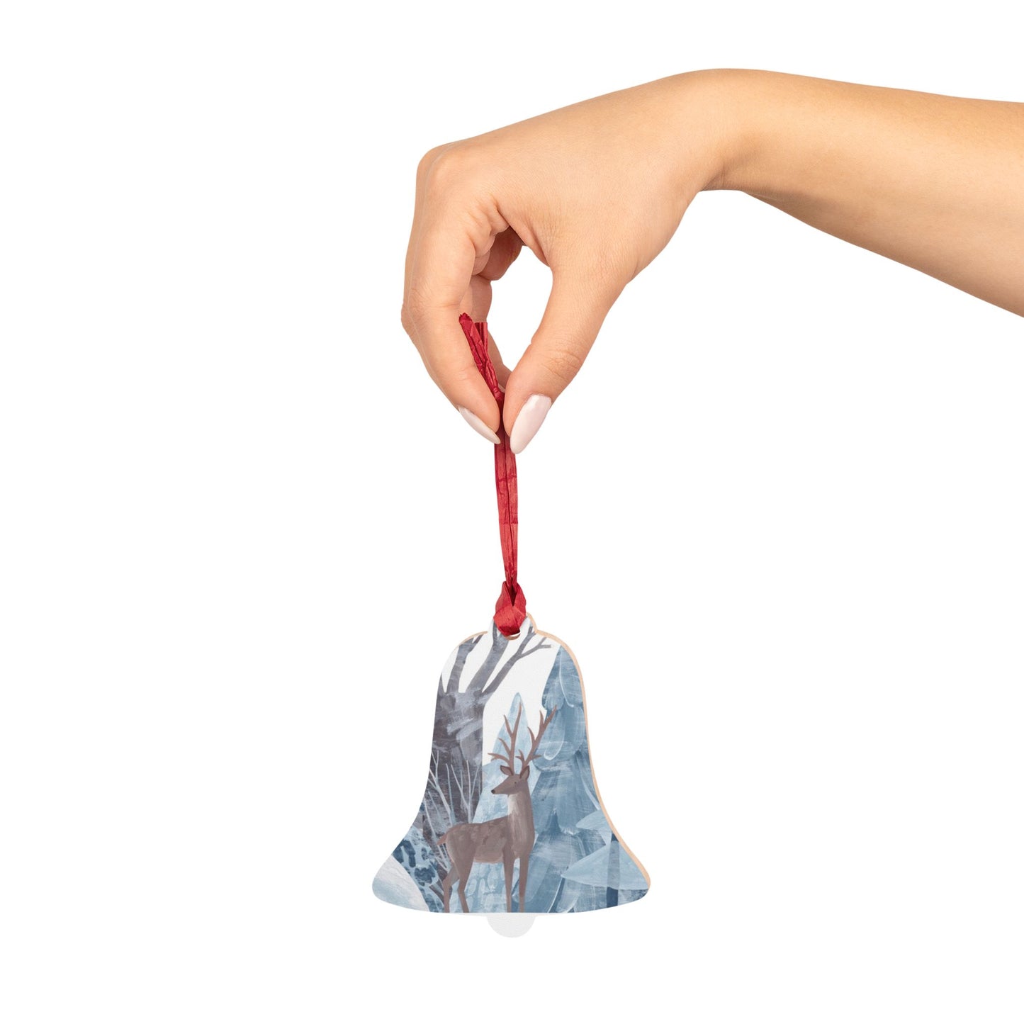 Deer Winter Wonderland Wooden Ornaments