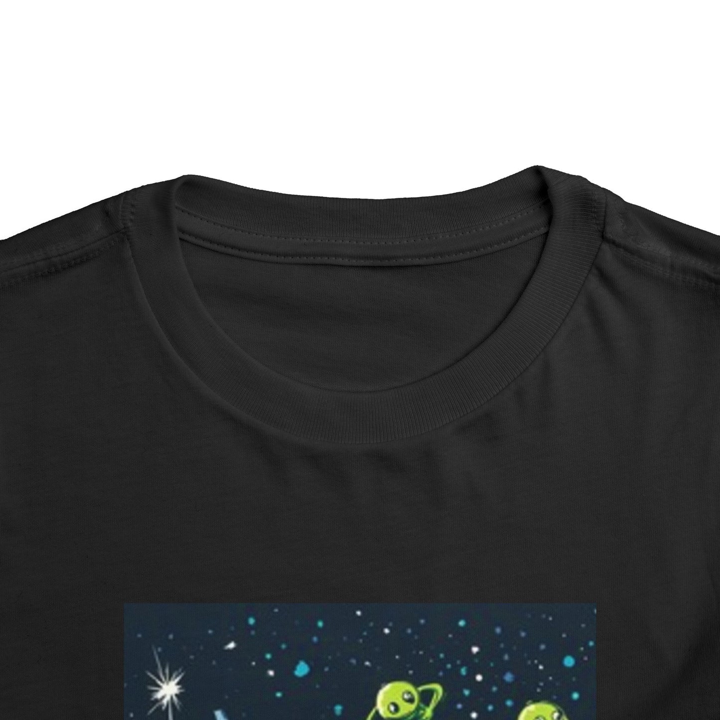 T-shirt à manches courtes pour enfant, motif vaisseau spatial extraterrestre mignon