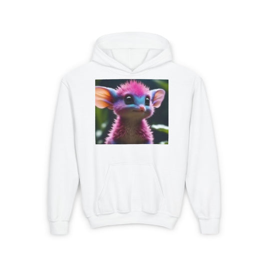 Sudadera con capucha de mezcla pesada para jóvenes Pink Mouse So Cute