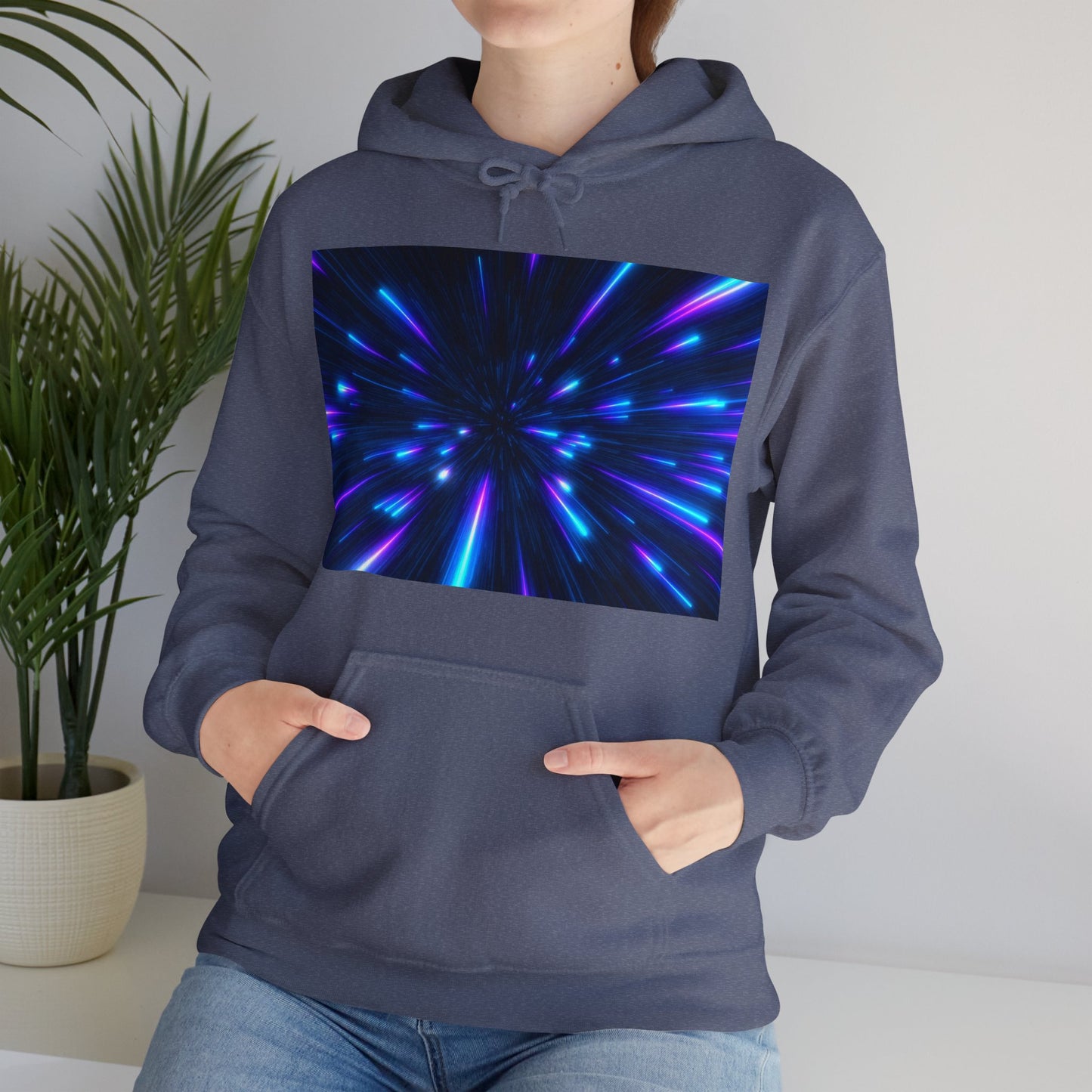 Sudadera con capucha azul