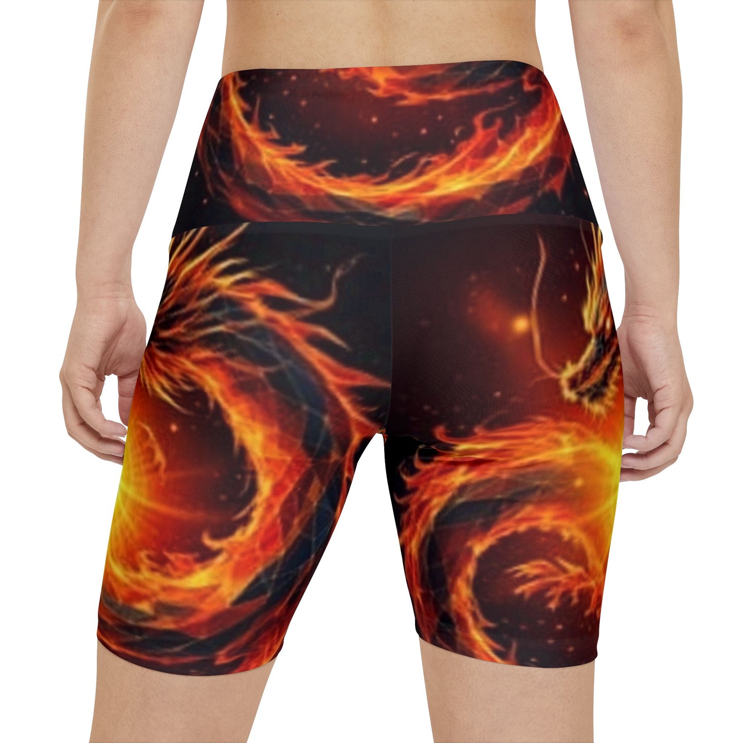 Pantalones cortos de entrenamiento Fiery Dragon para mujer - Ropa deportiva vibrante