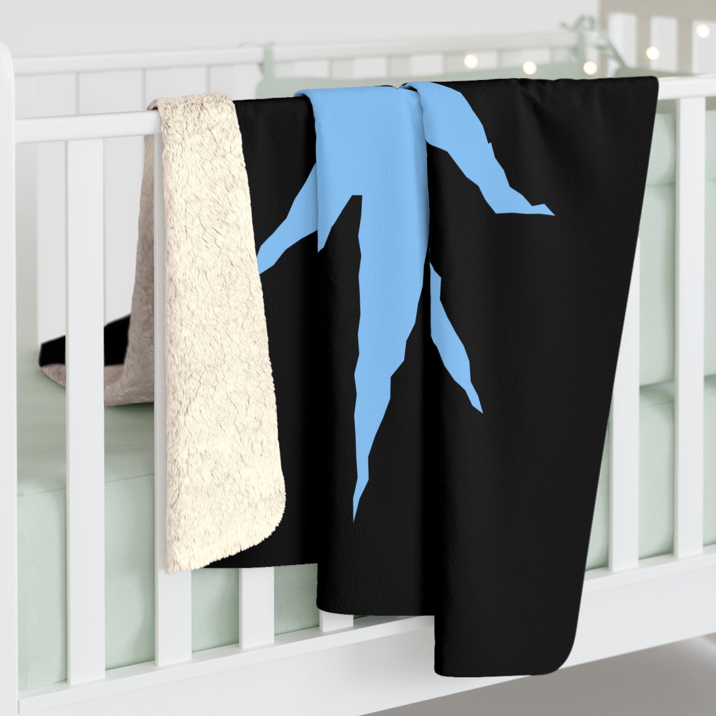 Manta de vellón Sherpa con cara sonriente y sol