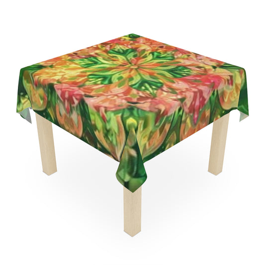 Vibrant Floral Tablecloth - Bohemian Home Decor, Wedding Table Cover, Picnic Blanket, Colorful Dining, Party Table Linens