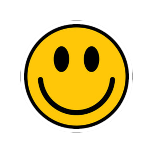 Happy Face Kiss-Cut Stickers | Cheerful Decor, Laptop Stickers, Gift for Friends, Party Favors, Positive Vibes