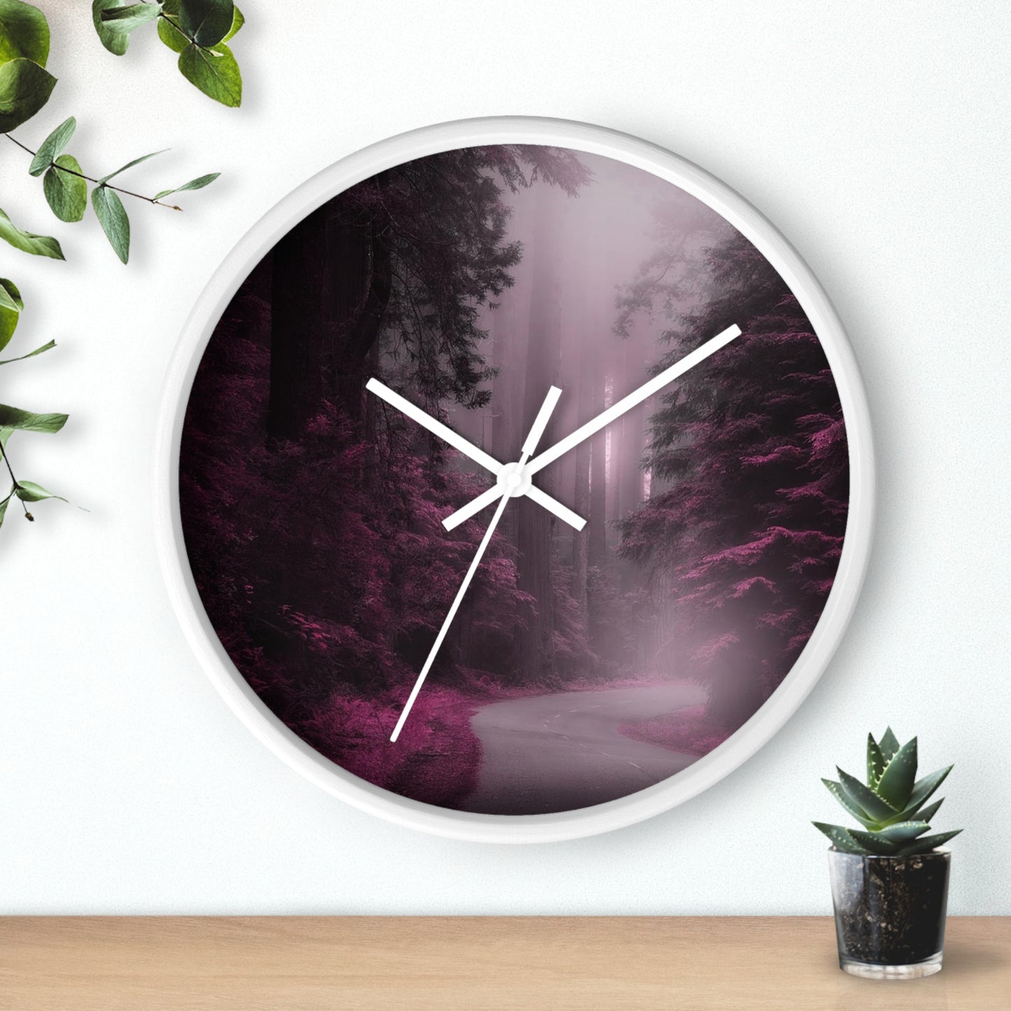 Wall Clock Purple Wilderness So Beautiful