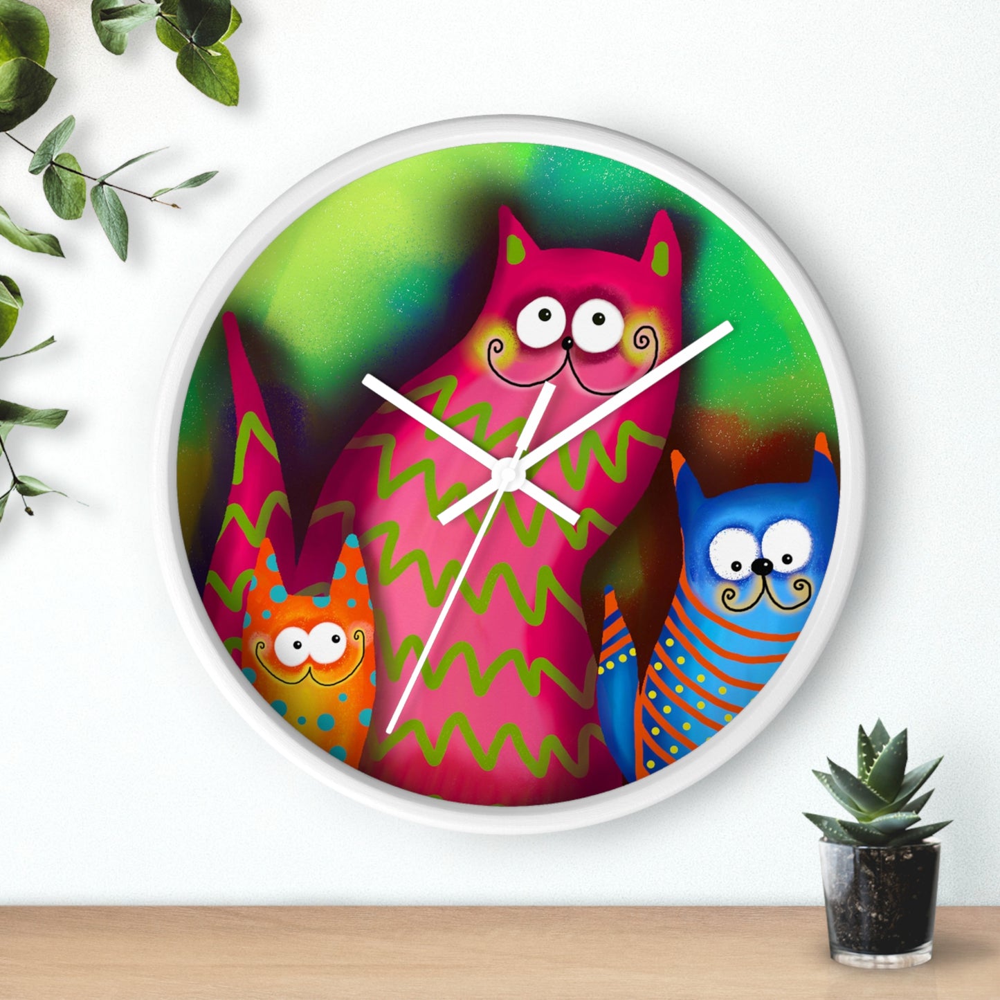 Wall clock Cat Lovers
