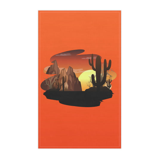 Desert Sunset Tea Towels - Vibrant Cotton Towels for Kitchen & Home Decor